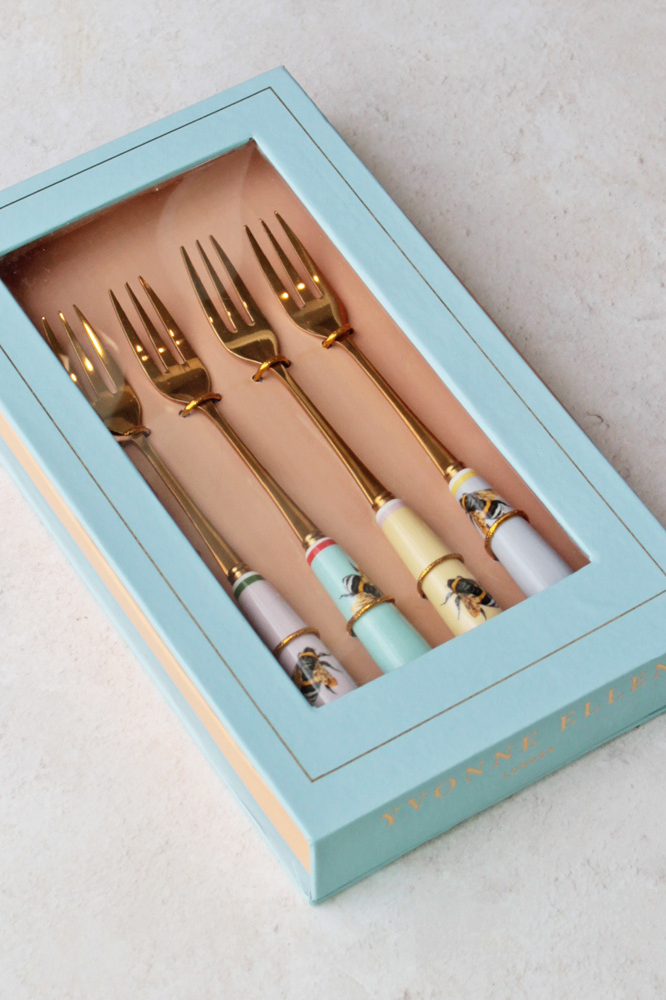 Yvonne Ellen Bees Cake Forks (Set of 4)