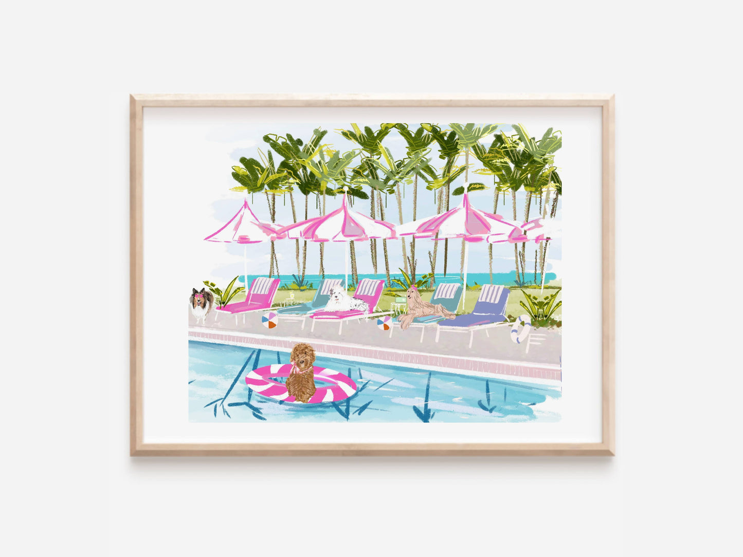 POOL PAWTY - Art Print