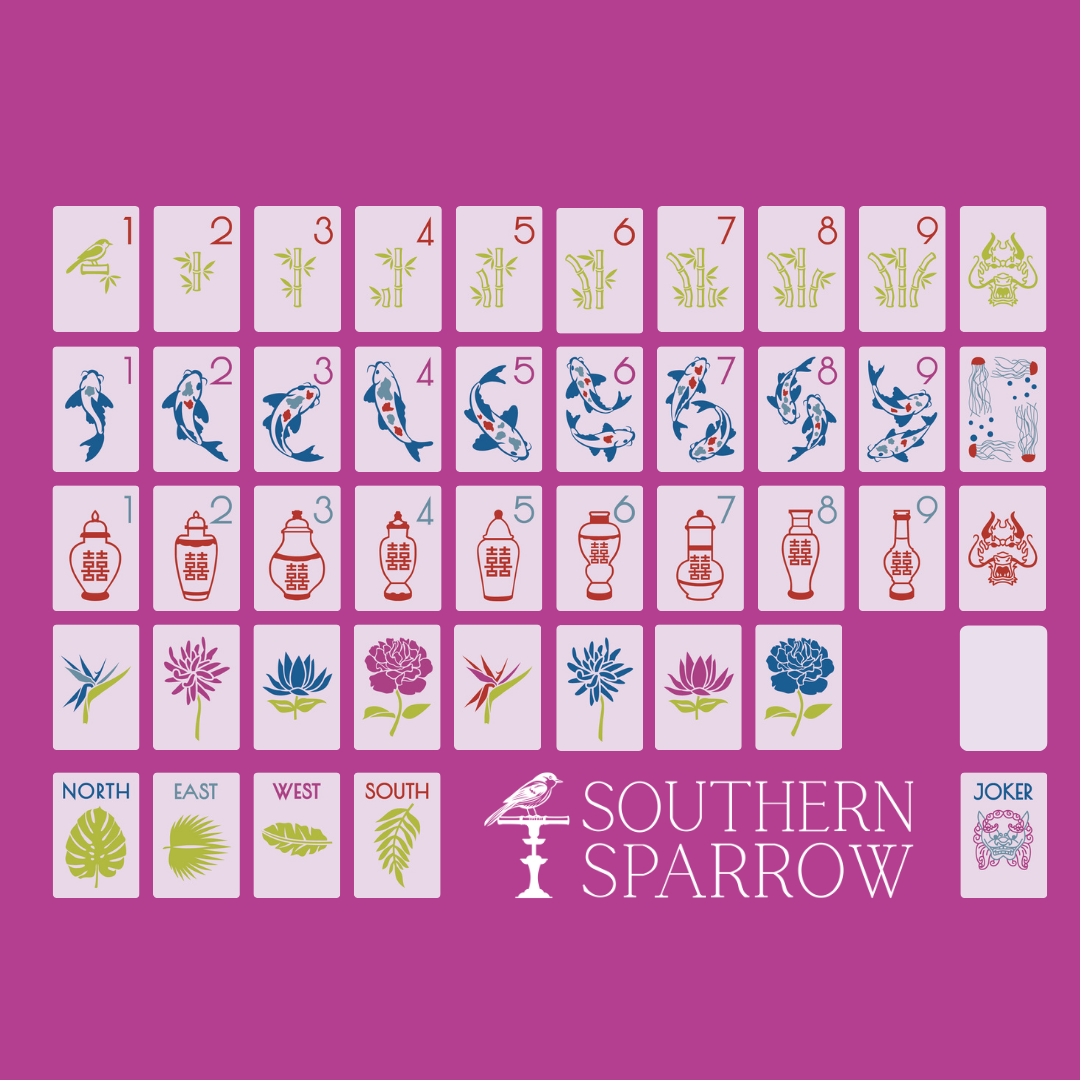 THE CHINOISERIE SET - MAHJONG TILES: LUXE LILAC