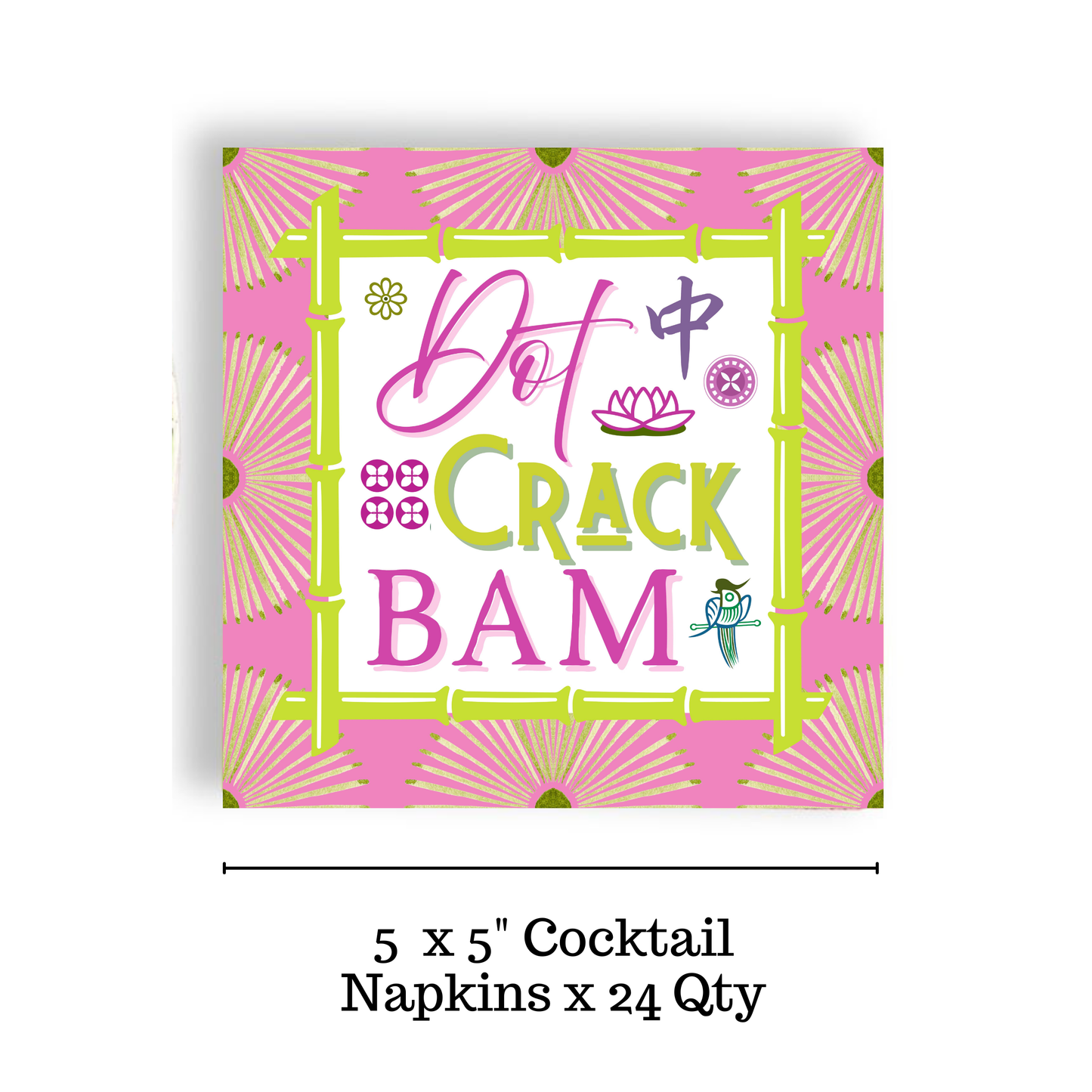 Mahjong Psychedelic 24ct Cocktail Napkin Separates (3ply)