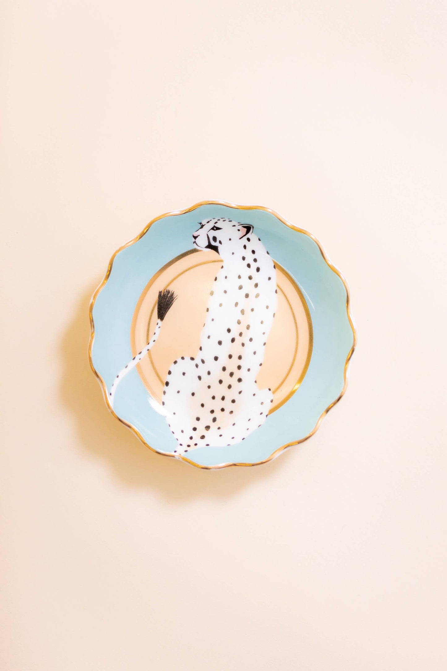 Yvonne Ellen Cheetah Round Trinket Dish