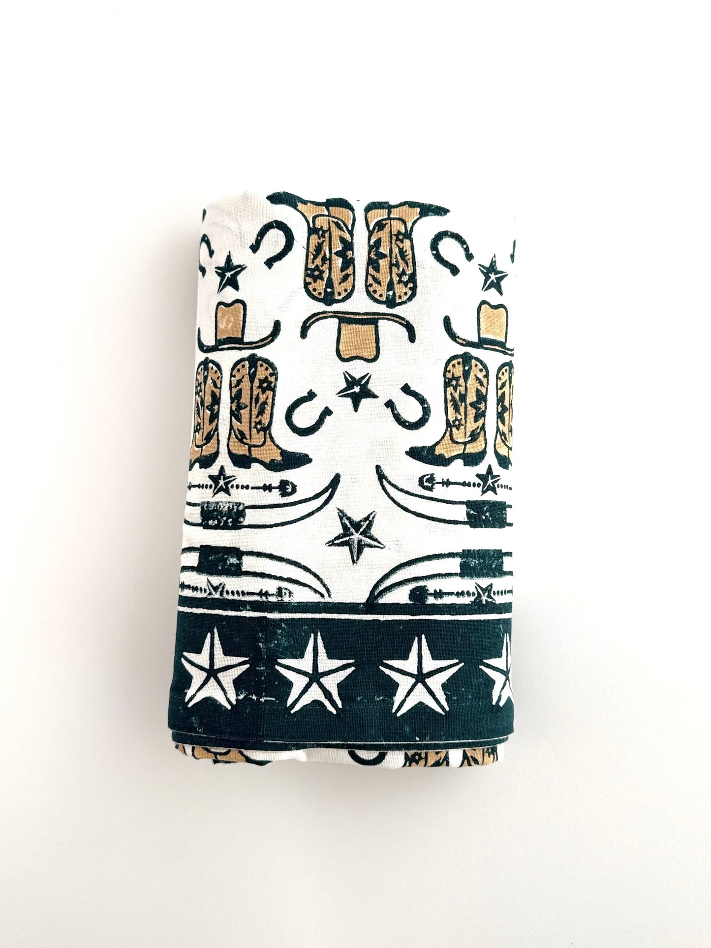 Table Throw (Ivory)- Cowgirl, Midnight & Chai