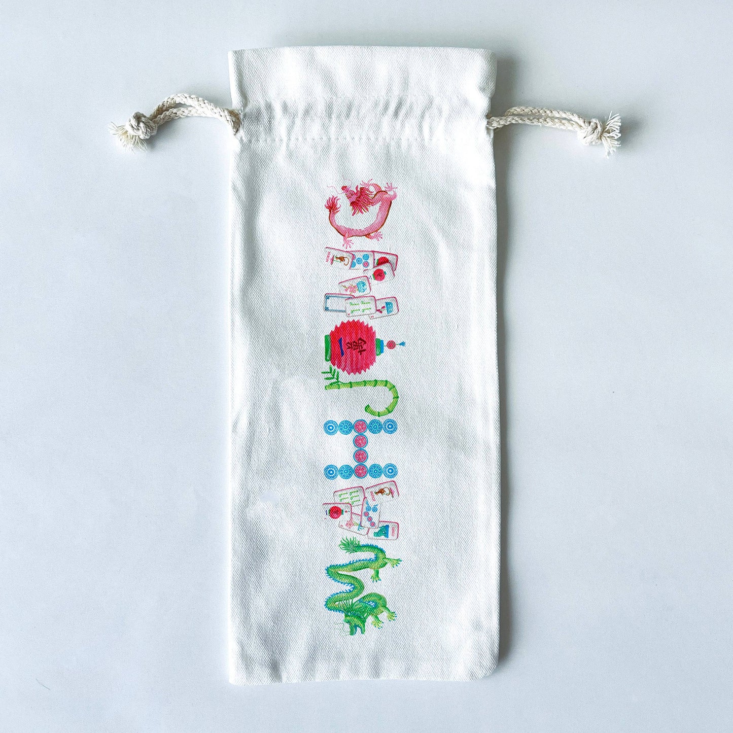Mahjong Typography Wine/Liquor Bottle Gift Bag