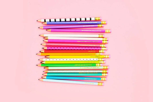 Pencil Set - Motivational - Asst Colors - 22 Pcs