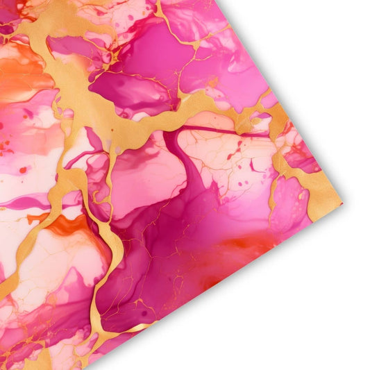 Golden Pink Mahjong Mat | The Grand Marble Collection