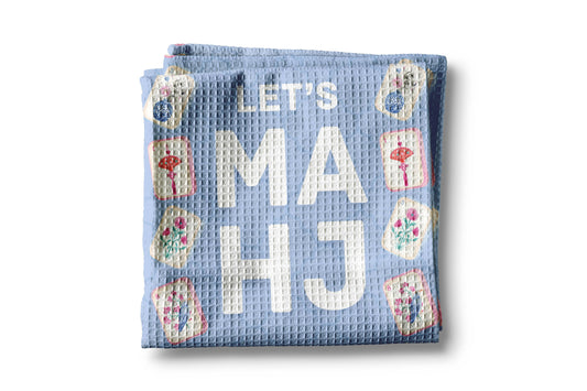 Mahjong Kitchen Towel Mahj Tile Game Decor Hostess Gift Prep