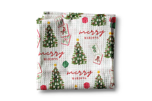 Mahjong Christmas Kitchen Towel Mahj Tile Game Decor Hostess