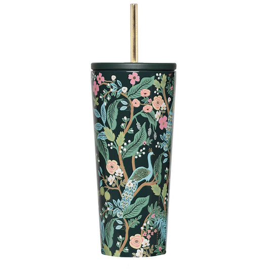 Cold Cup - 24oz Rifle Paper - Peacock Blue