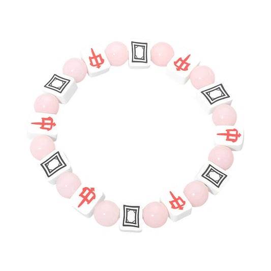 Mahjong Tile Beaded Stretch Bracelet
