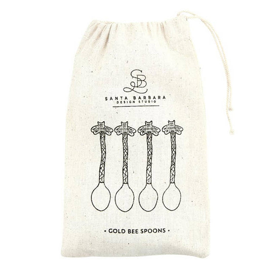Gold Bee Spoons - Set of 4