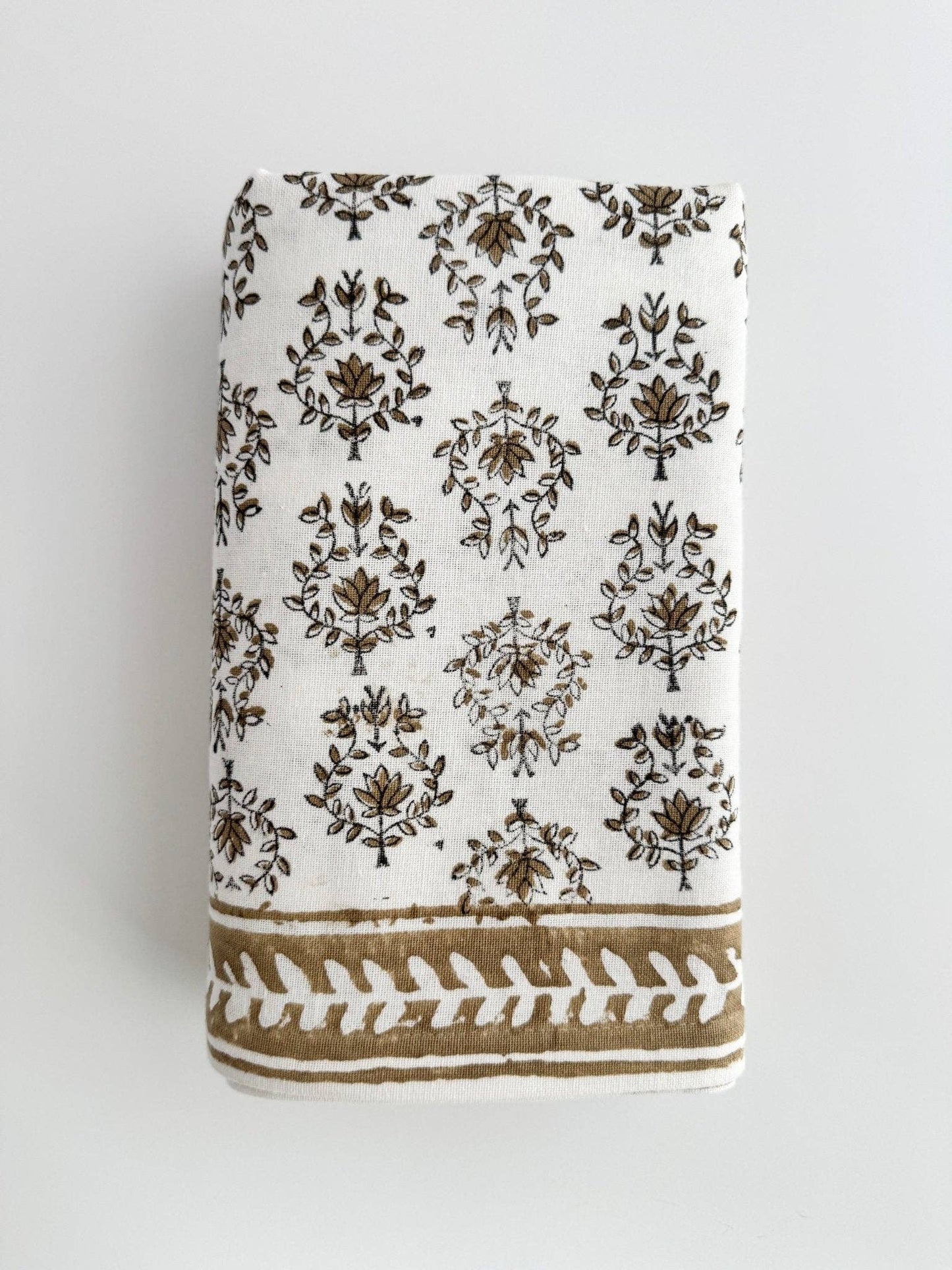 Table Throw - Lotus, Black & Chai