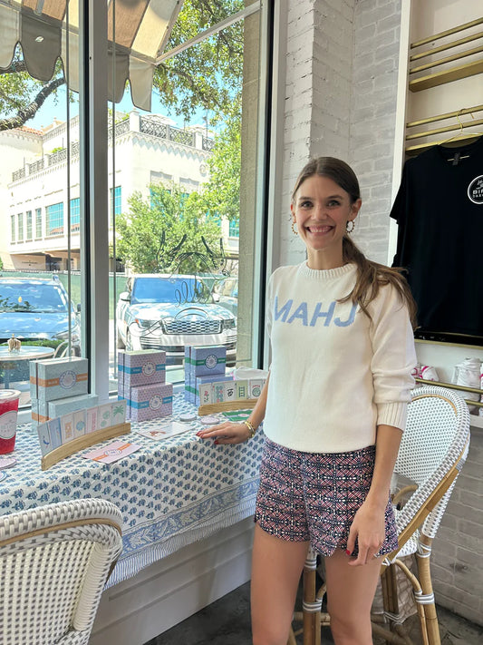 MAHJ Sweater - White Long Sleeve