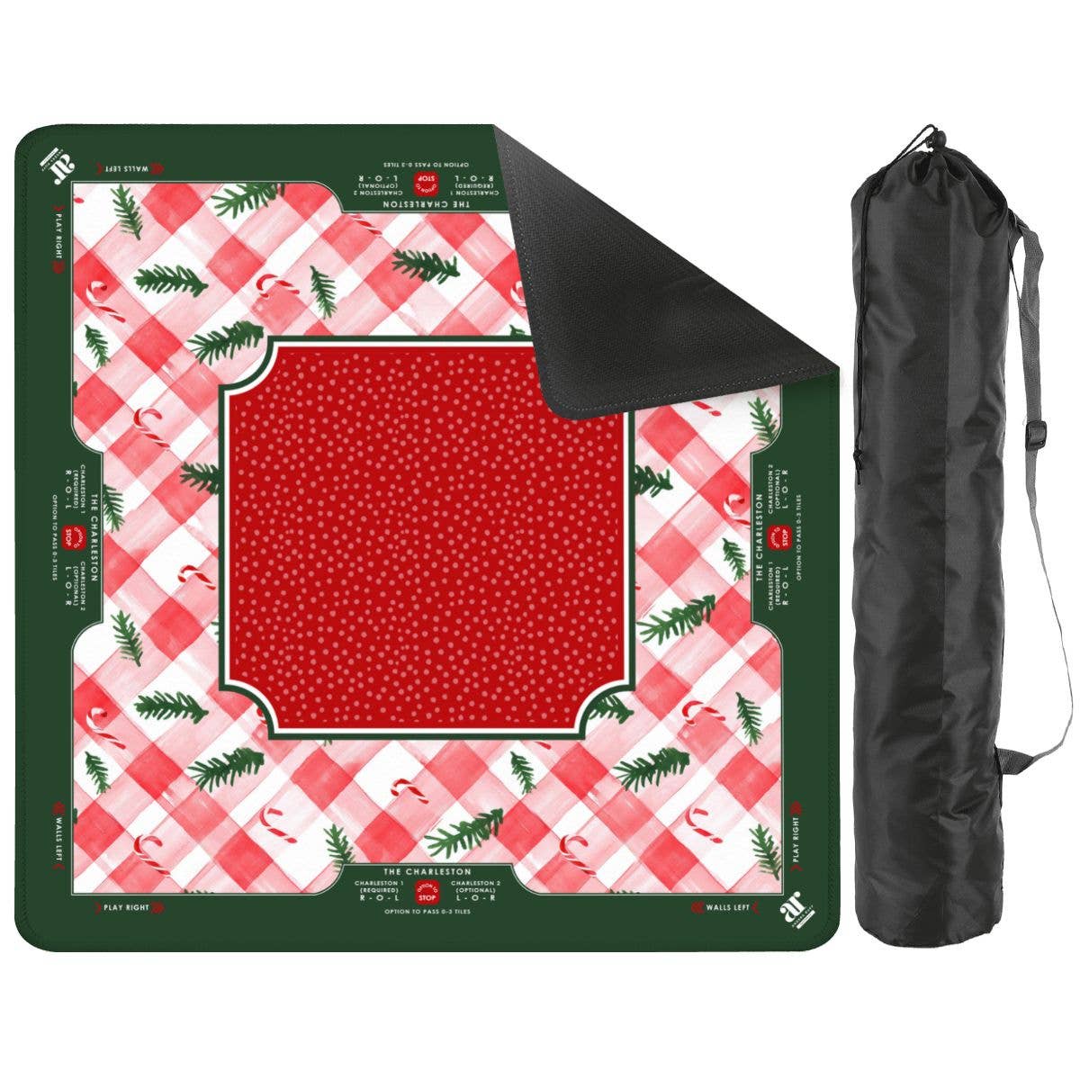 Anders Ruff Candy Cane Lane Holiday Mahjong Mat | Christmas