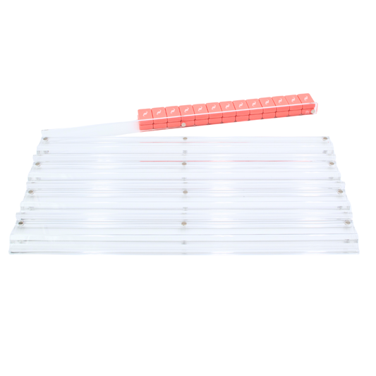 MFM MAHJONG RACKS | Premium Acrylic | 4 Racks + 4 Pushers