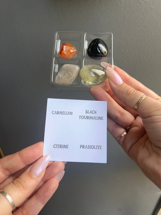 Aries Zodiac Tumbled Crystal Set - Natural Healing Crystals