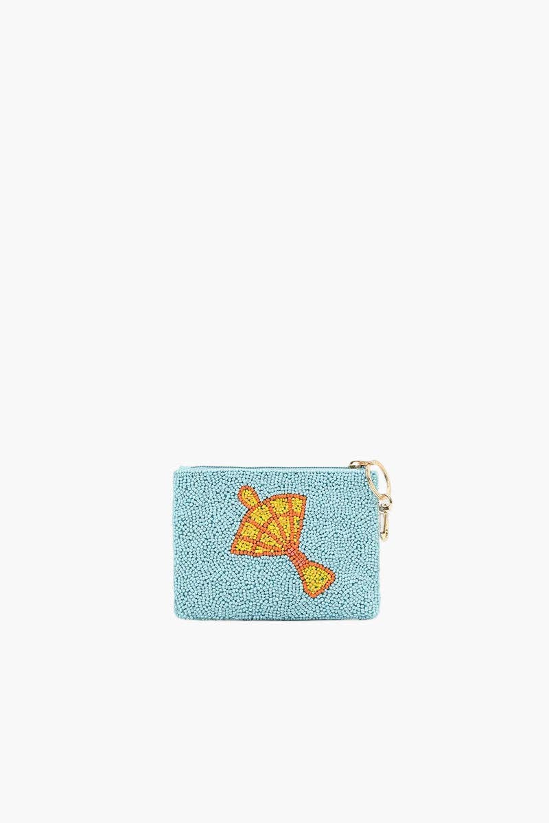 Mahj all day Beaded Coin Pouch