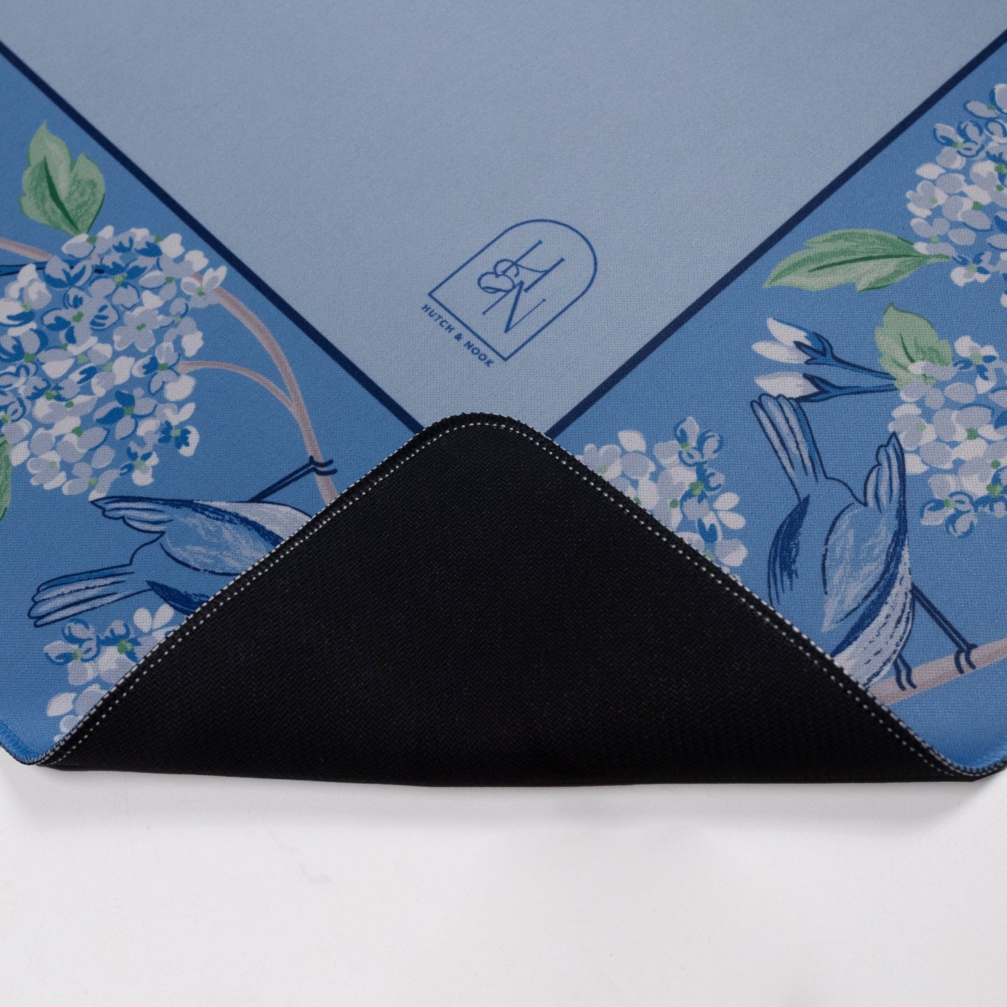 Hutch & Nook Mahjong Mat - Blue & White Bird