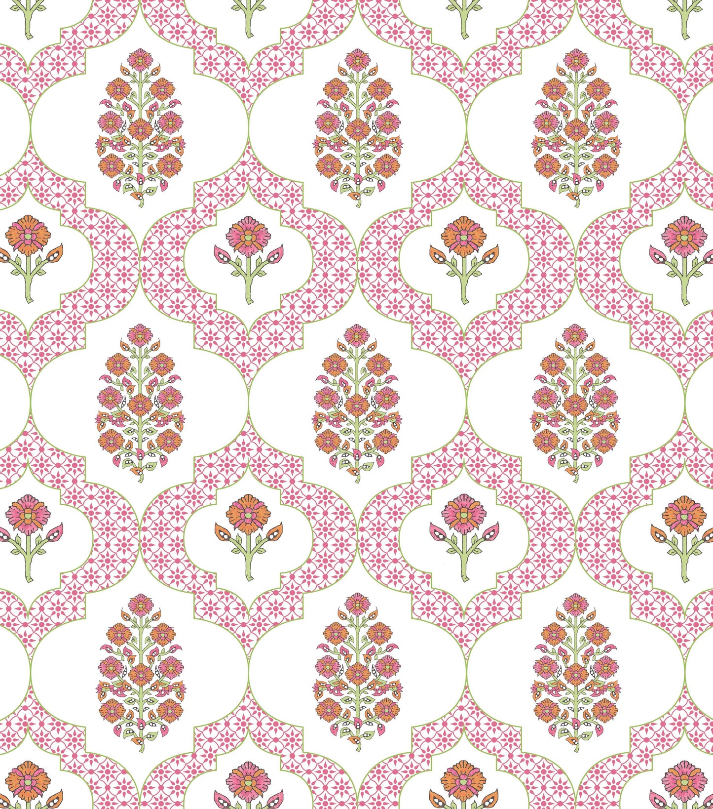 INDIENNES MAHJONG AND GAMES TABLECLOTH ~ PINK