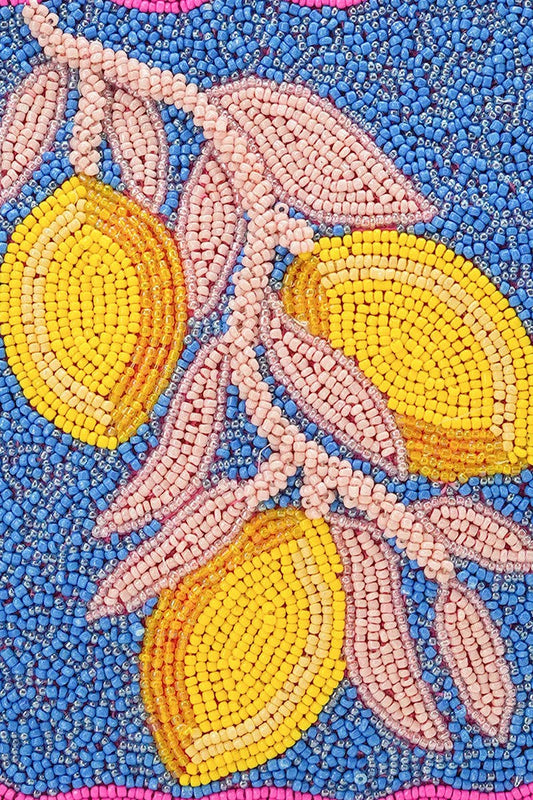 Limoncello Dream Hand-Beaded Mini Tote