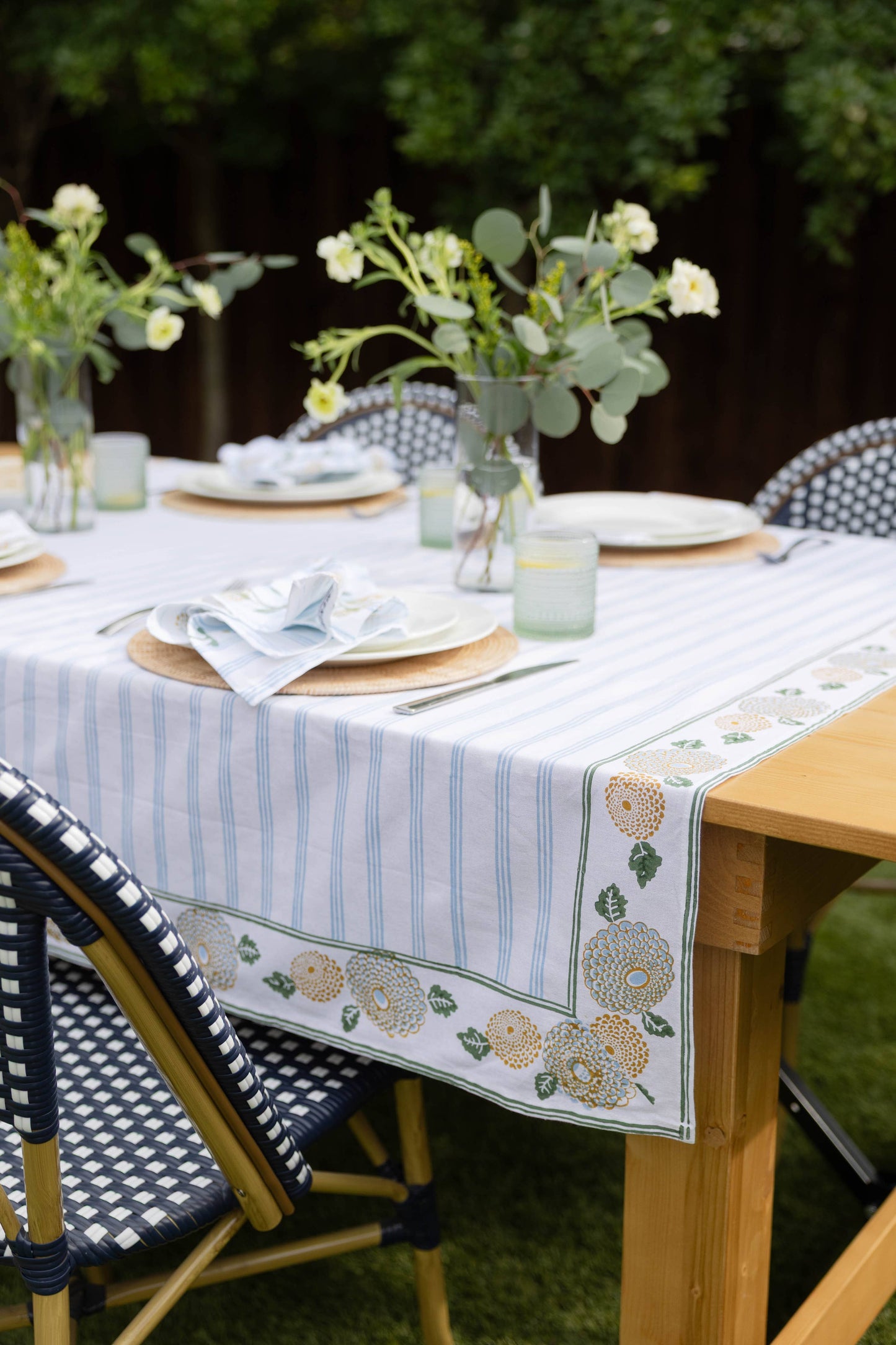 Table Throw - Marigold - Uniform Blue