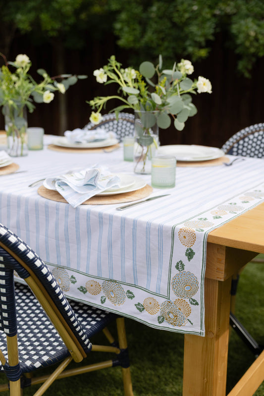 Table Throw - Marigold - Uniform Blue