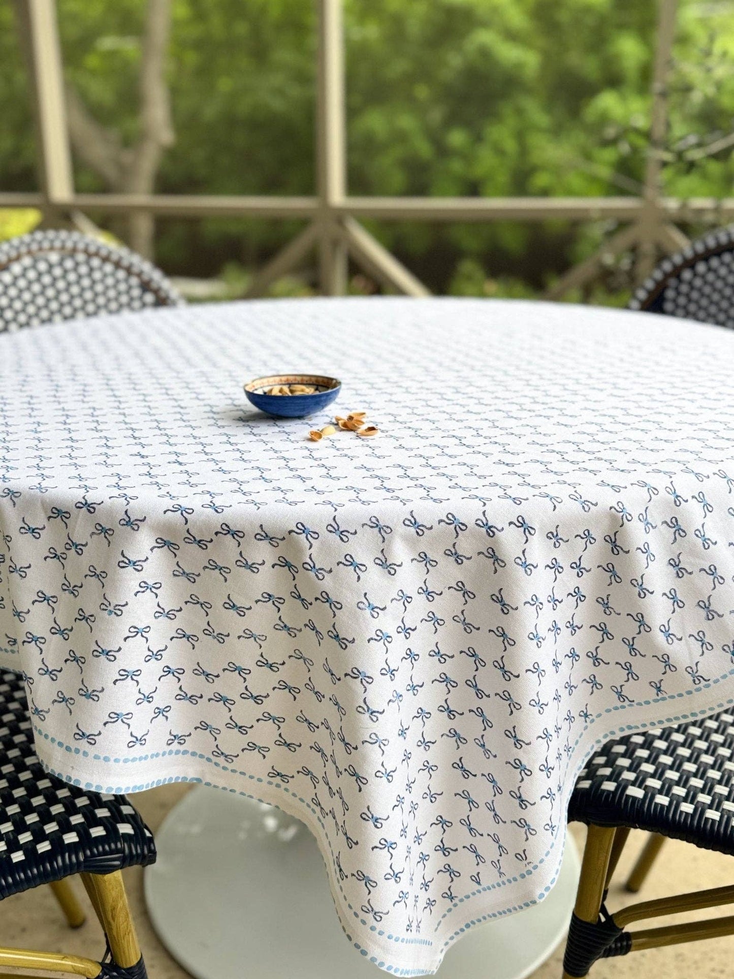 Table Throw - Bow, Navy & Uniform Blue