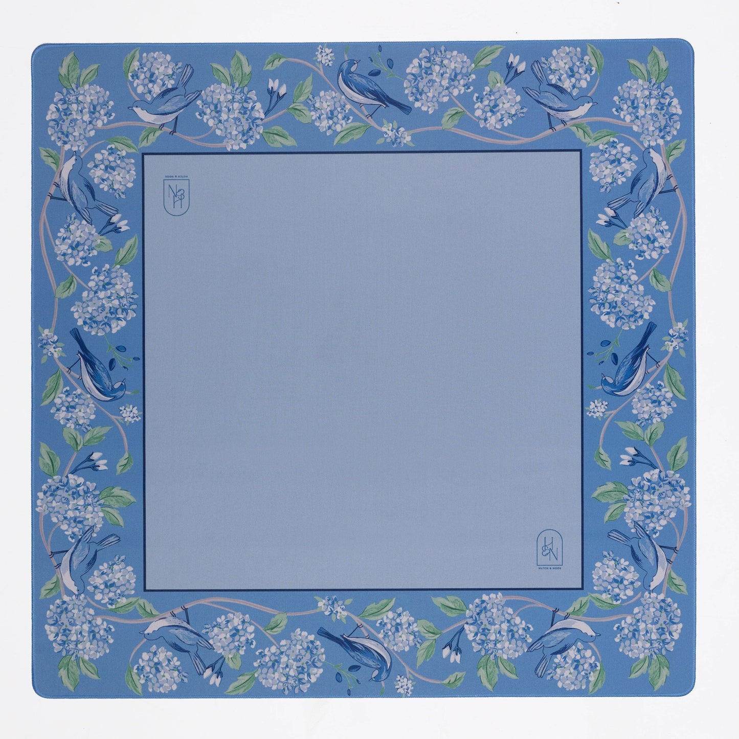 Hutch & Nook Mahjong Mat - Blue & White Bird