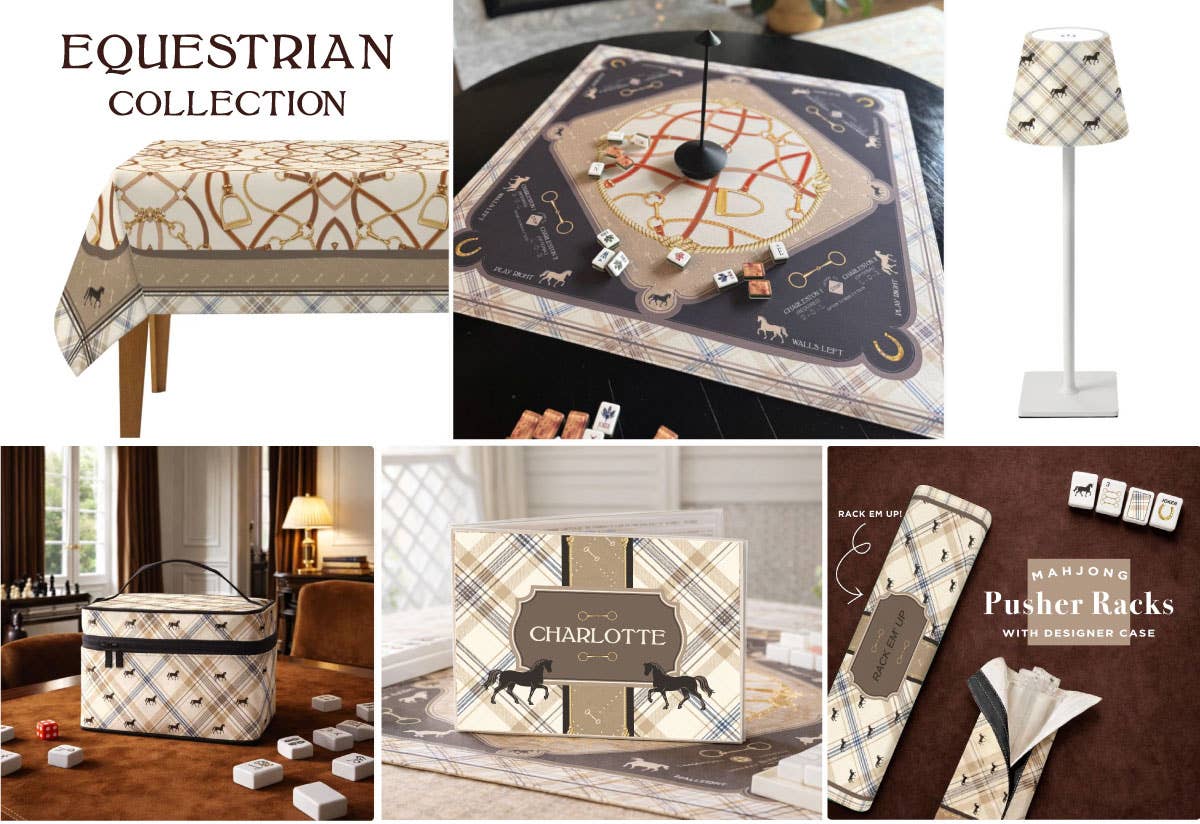 Anders Ruff Saddles & Silk Mahjong Mat | Equestrian