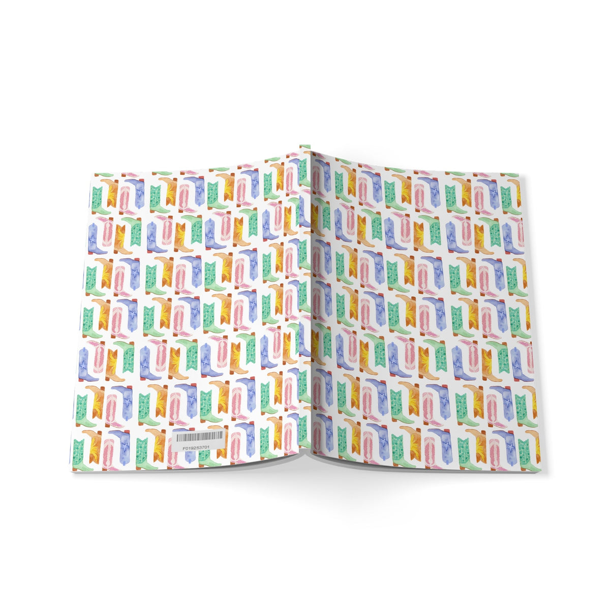 Watercolor Cowboy boots Softcover Notebook