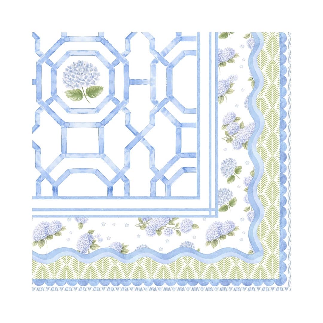 The House of Hydrangea Mahjong Mat | Blue Floral