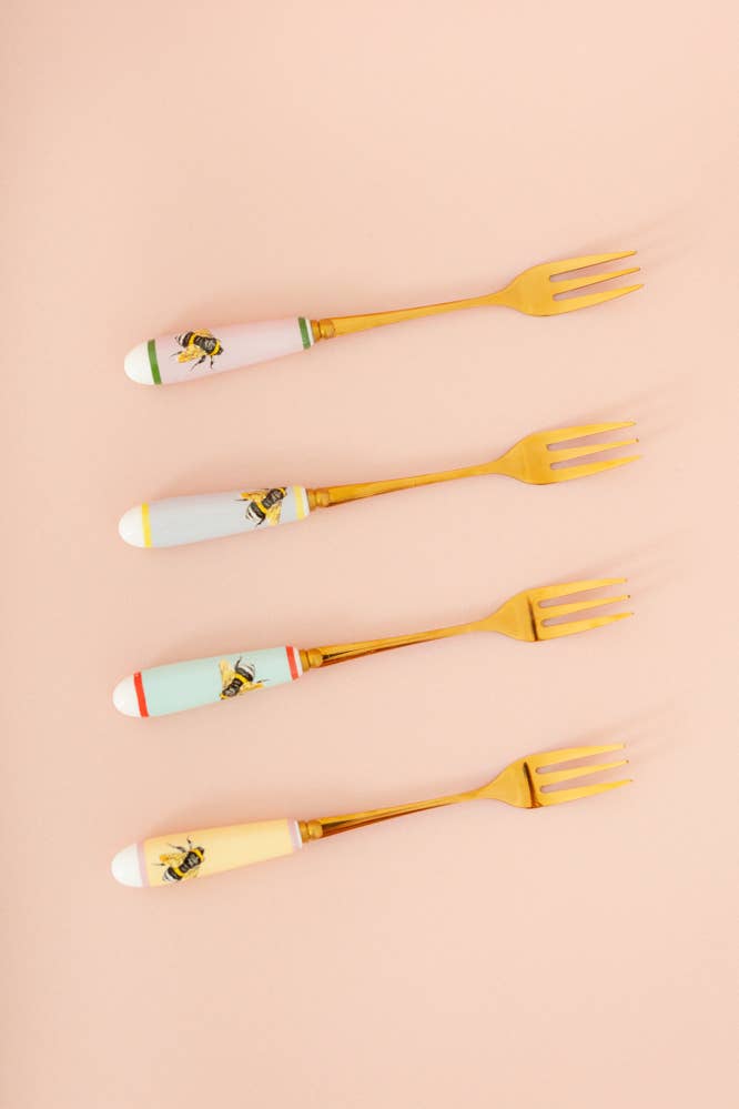 Yvonne Ellen Bees Cake Forks (Set of 4)