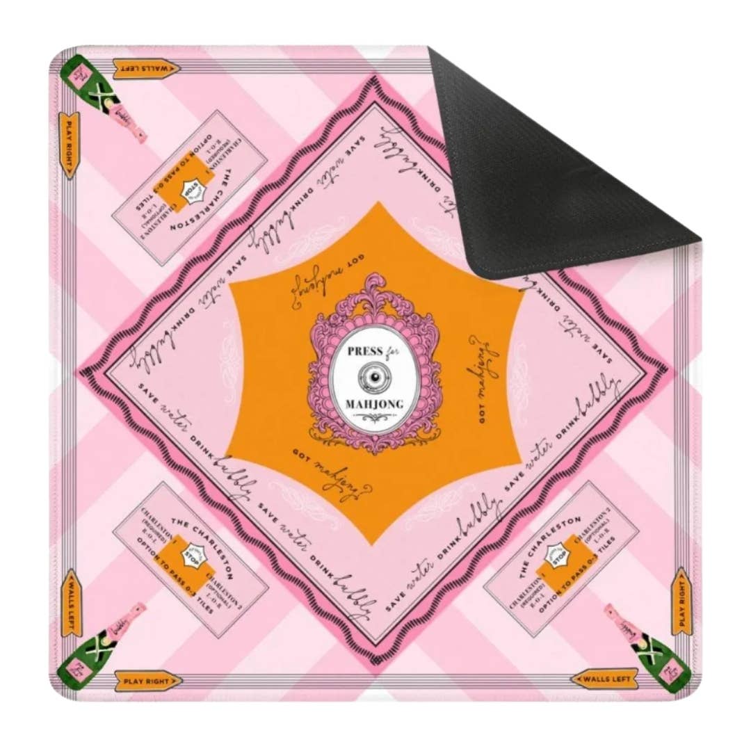 'Press for Mahjong' Mat | Champagne & Mahj Collection Travel