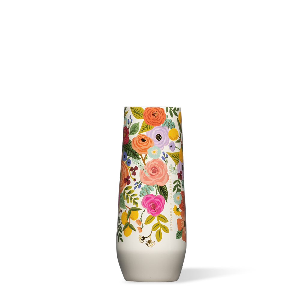 Stemless Flute - 7oz Rifle Paper - Garden Party Cream