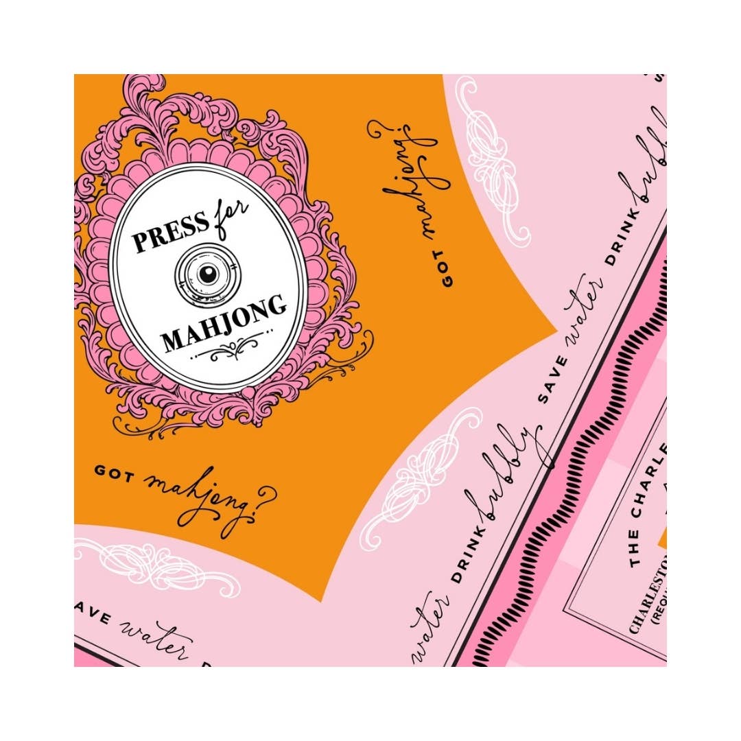 'Press for Mahjong' Mat | Champagne & Mahj Collection Travel