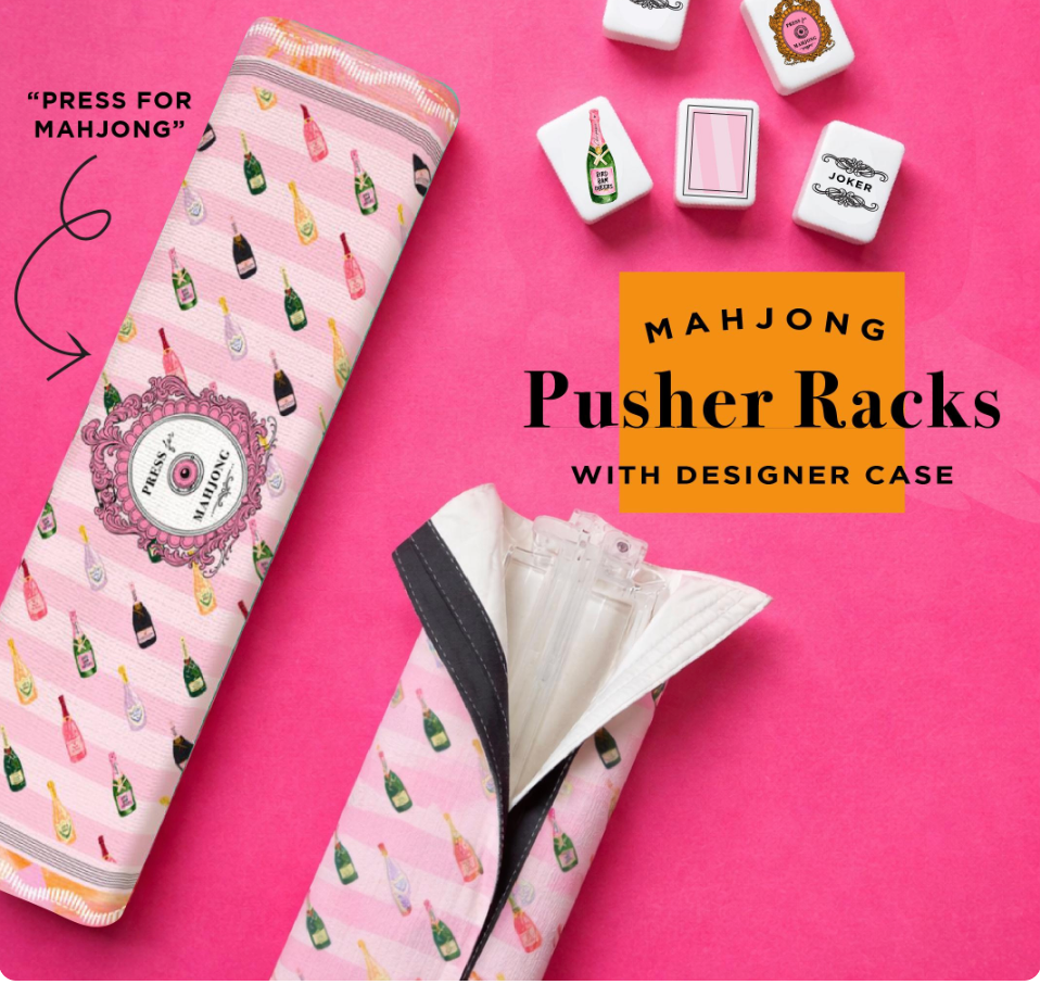 Champagne Mahjong Rack & Pusher Set | Champs & Mahj Collecti