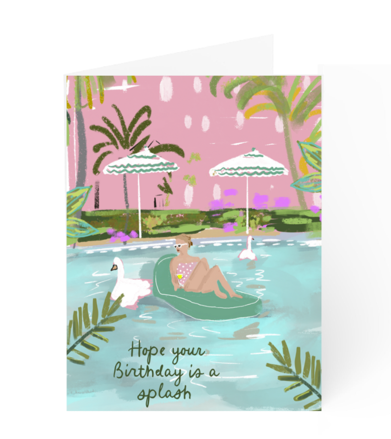 BIRTHDAY SPLASH - Note Card