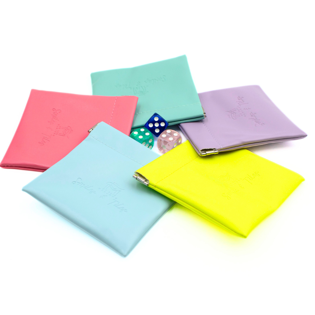 MFM Coin, Dice, Extra Mahjong Tile Pouch  |  4x4" Bag