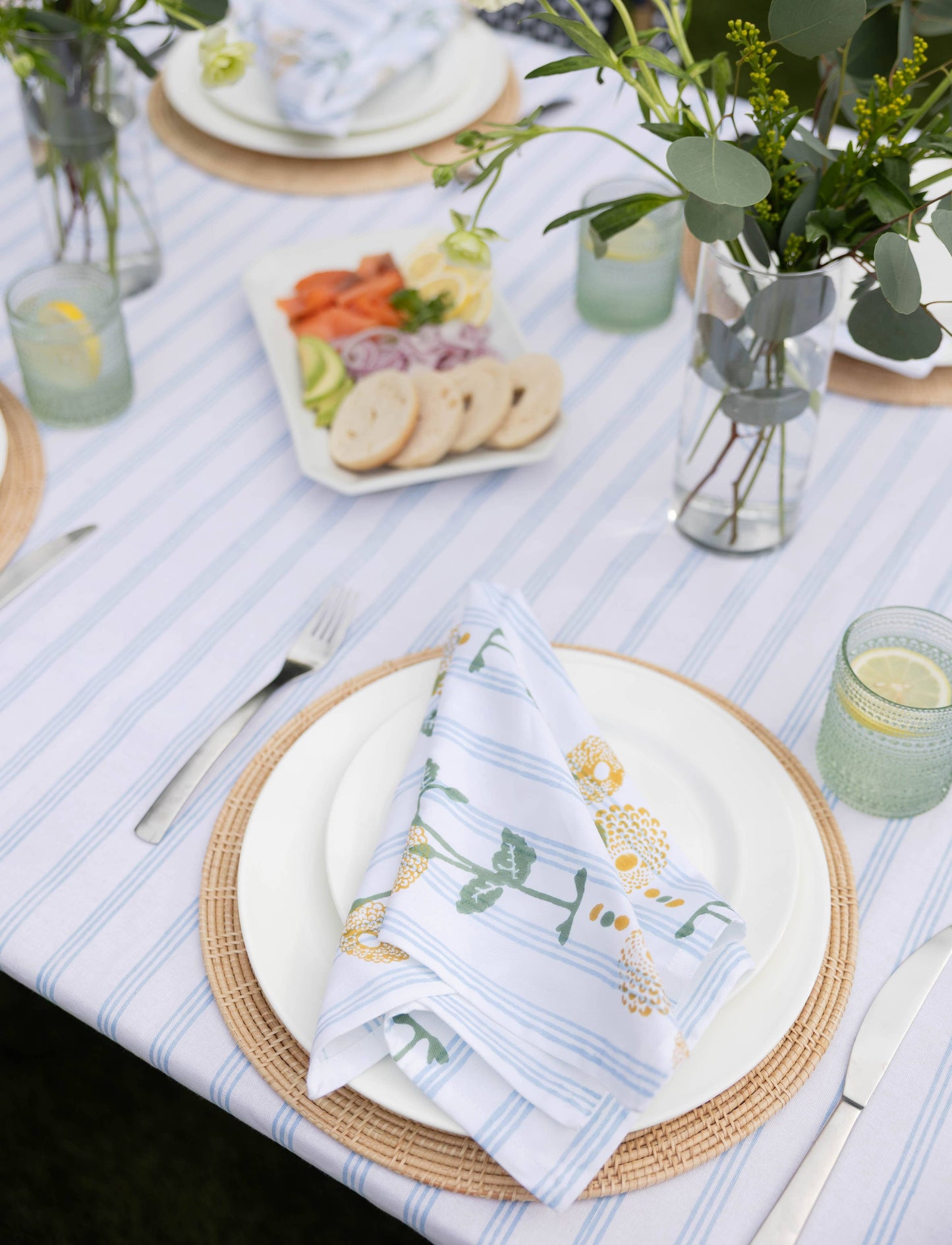 Table Throw - Marigold - Uniform Blue