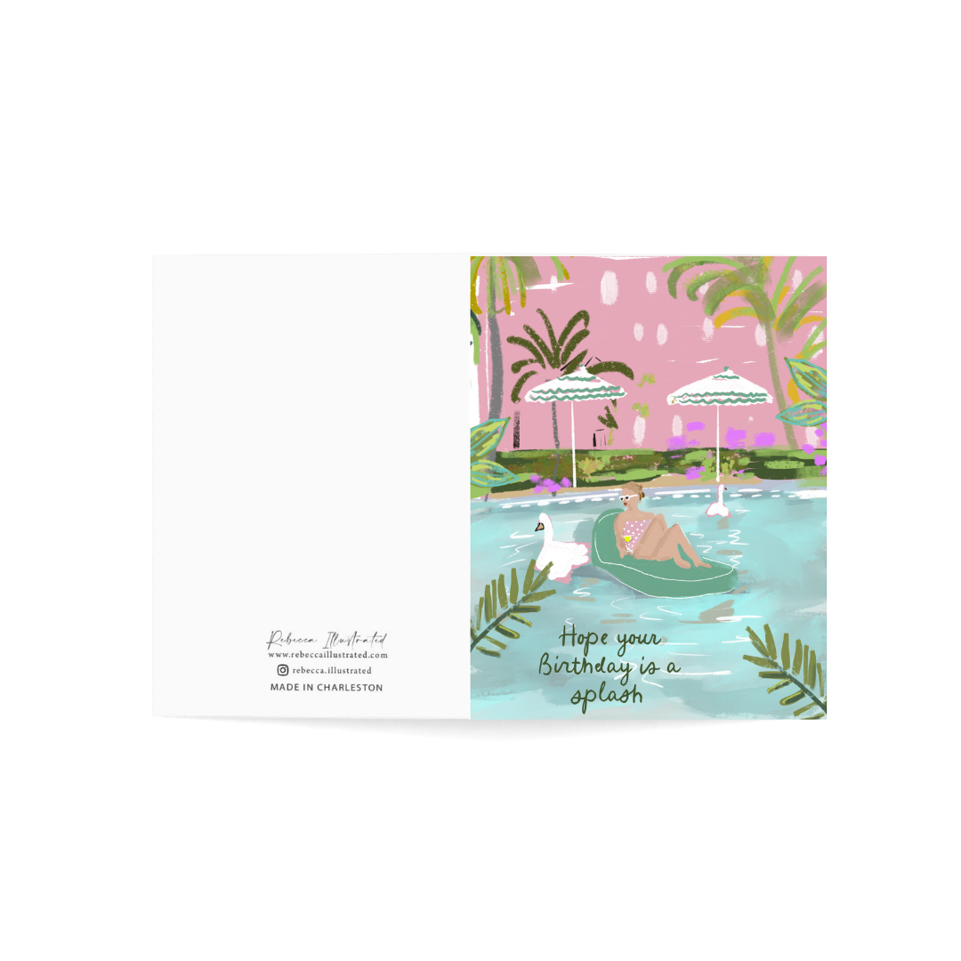 BIRTHDAY SPLASH - Note Card