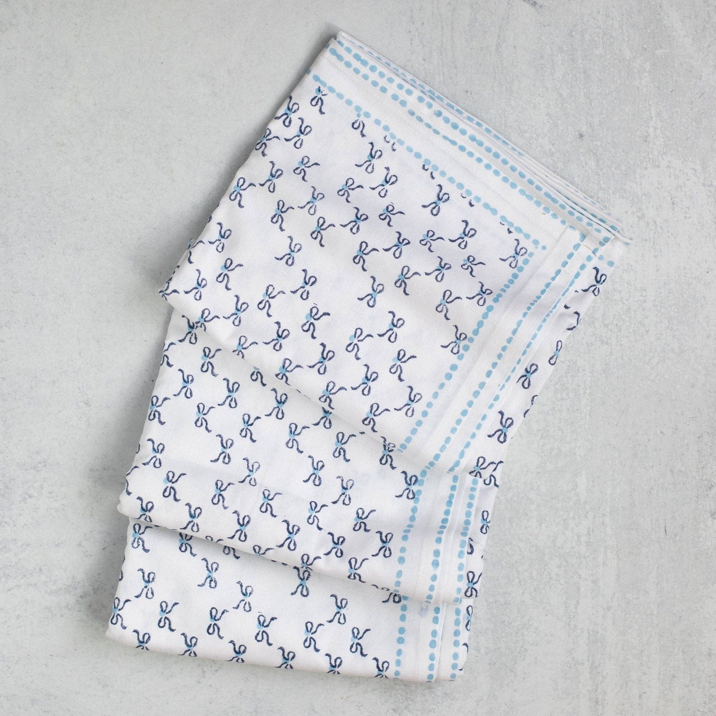 Table Throw - Bow, Navy & Uniform Blue