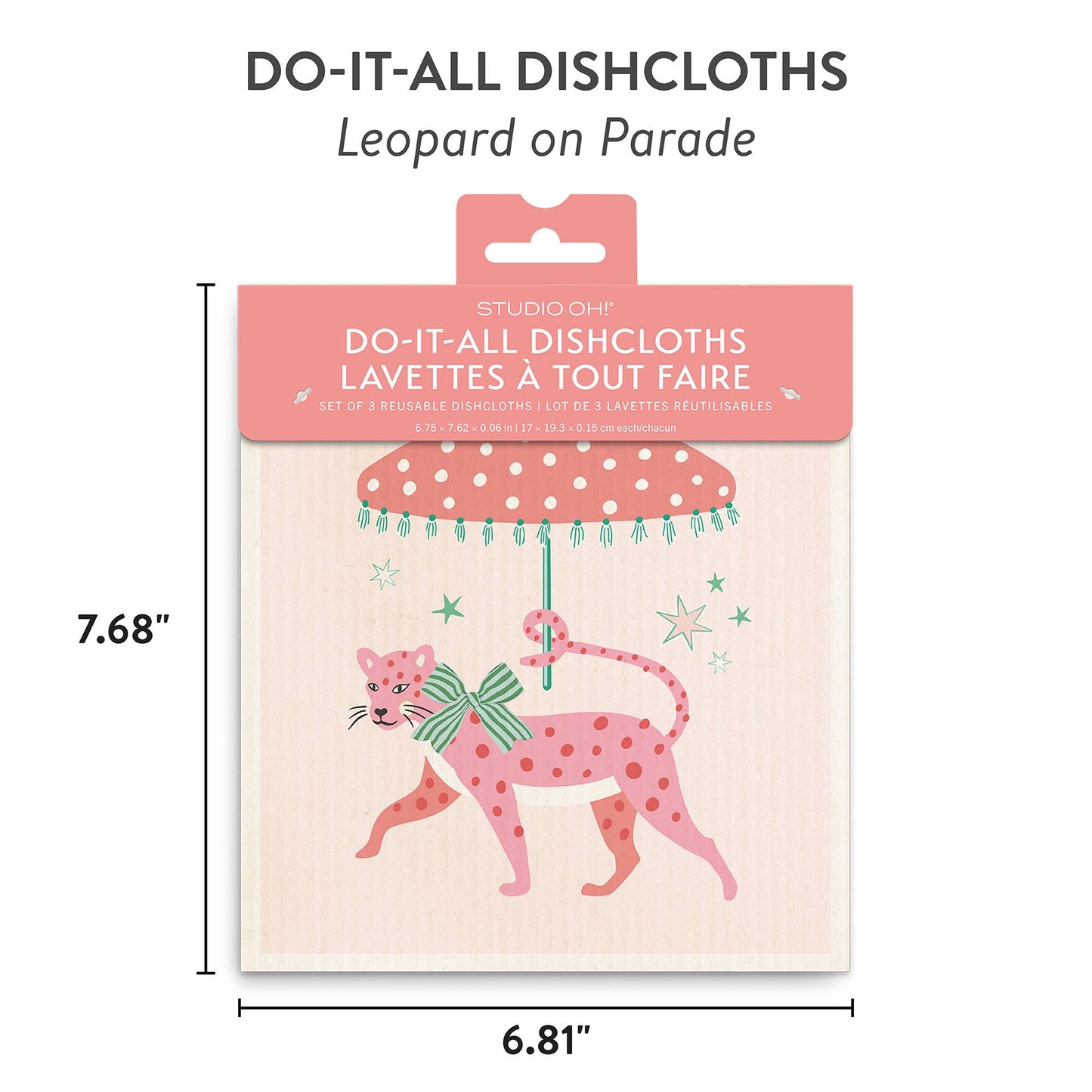 Leopard on Parade Do-It-All Dishcloths