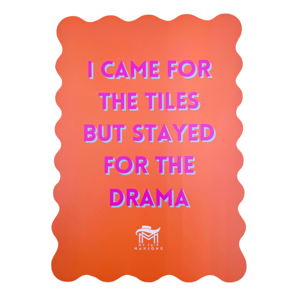 MAHJONG SHUFFLE CARD  |  Scalloped Edges & Bright Colors