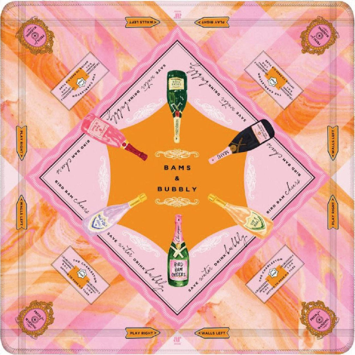 Anders Ruff Design Co. - Bams & Bubbly Mahjong Mat: 33" x 33" Neoprene