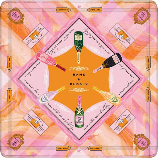 Anders Ruff Design Co. - Bams & Bubbly Mahjong Mat: 33" x 33" Neoprene