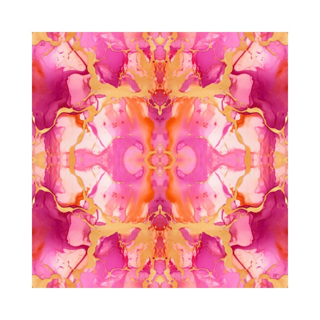 Golden Pink Mahjong Mat | The Grand Marble Collection