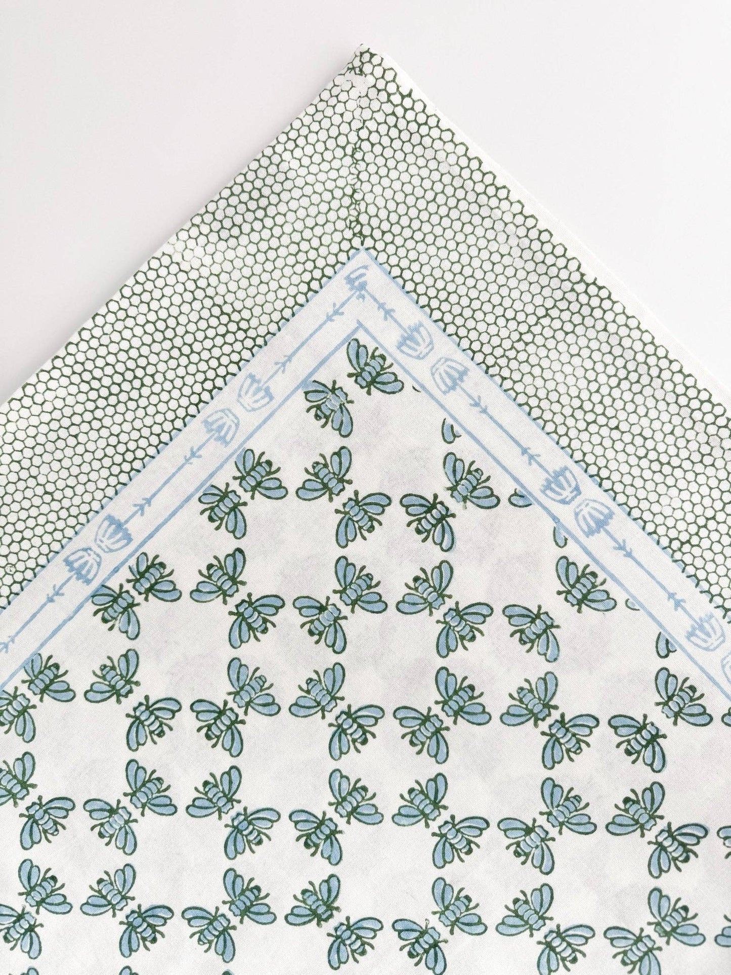Table Throw - Honeybee - Uniform Blue & Sage