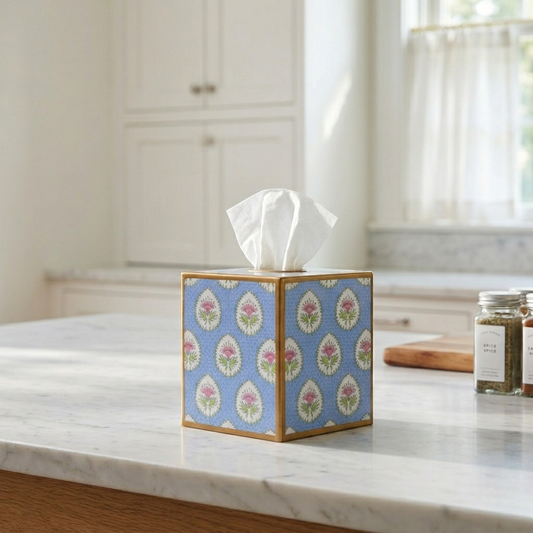 Daphne Enameled Tissue Box Cover