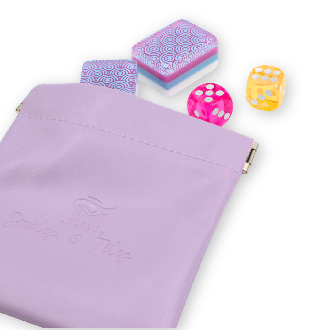 MFM Coin, Dice, Extra Mahjong Tile Pouch  |  4x4" Bag