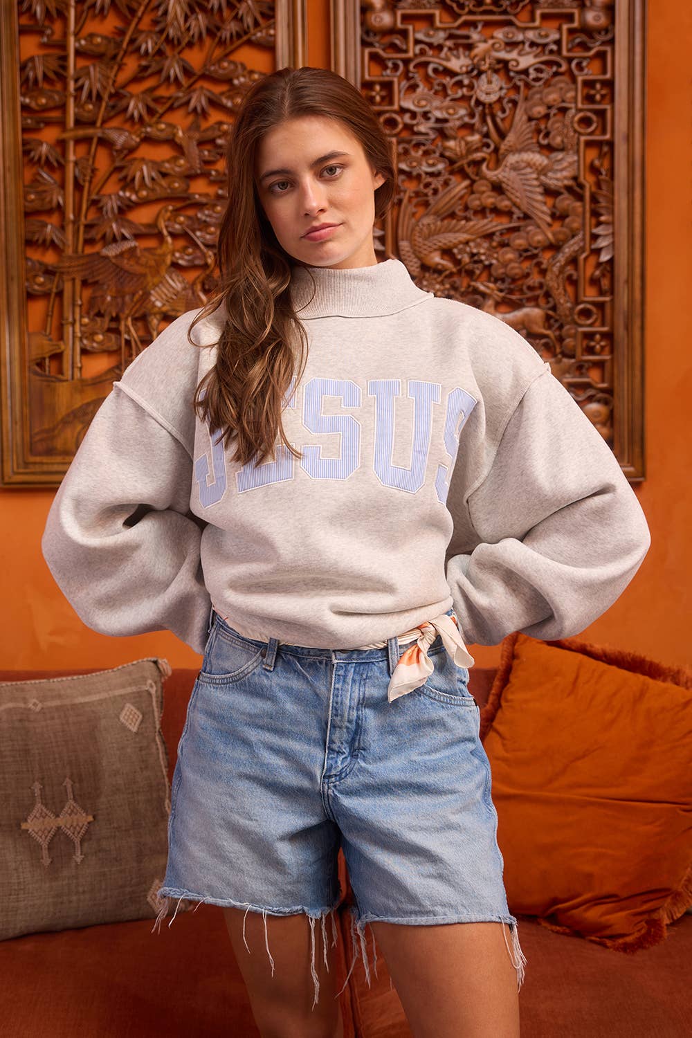 'JESUS' Patch Sweatshirt