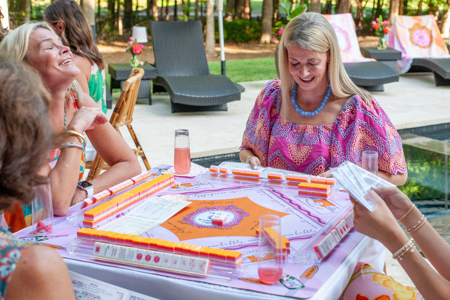 'Press for Mahjong' Mat | Champagne & Mahj Collection Travel